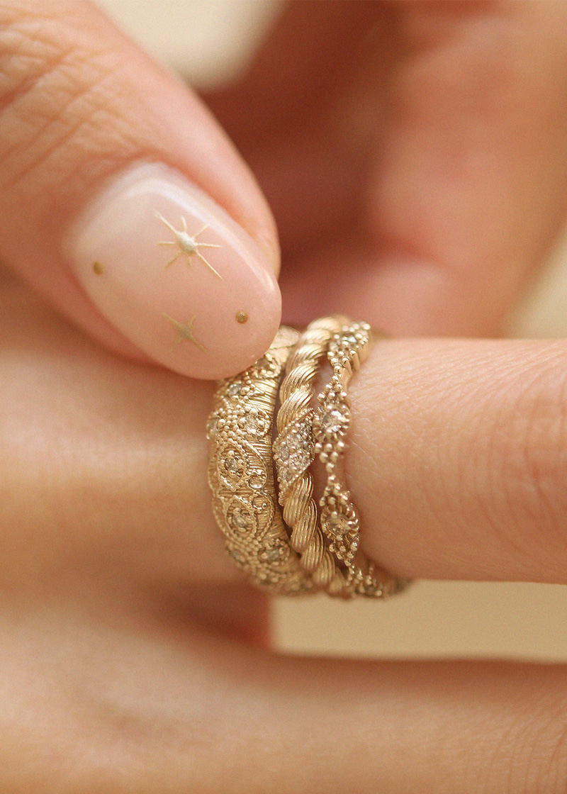 Cognac Diamond Traditional Ring 18K 꼬냑 다이아몬드 트래디셔널 반지