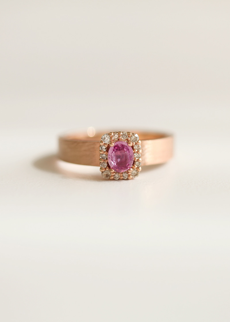 Pink Sapphire Prince Ring 18K 핑크 사파이어 프린스 반지